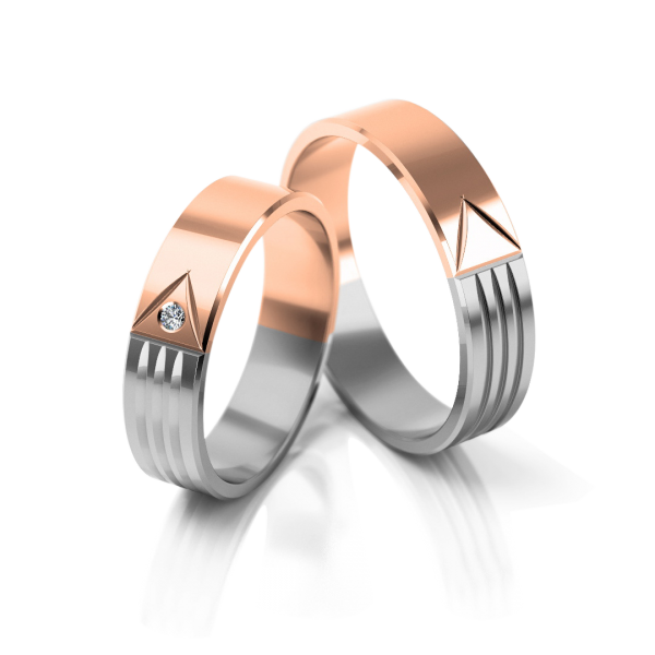 Stelmach Trauringe Weiss-Gelbgold Pforzheim 043